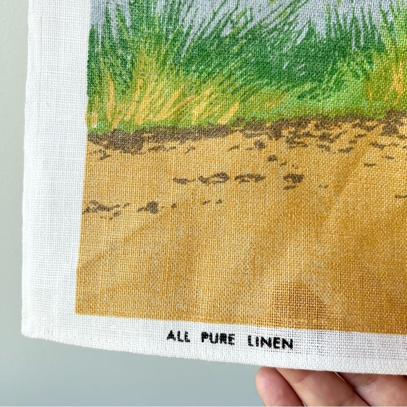 Irish linen tea towel with Victorian horse drawn carriage - Picture 3 of 6